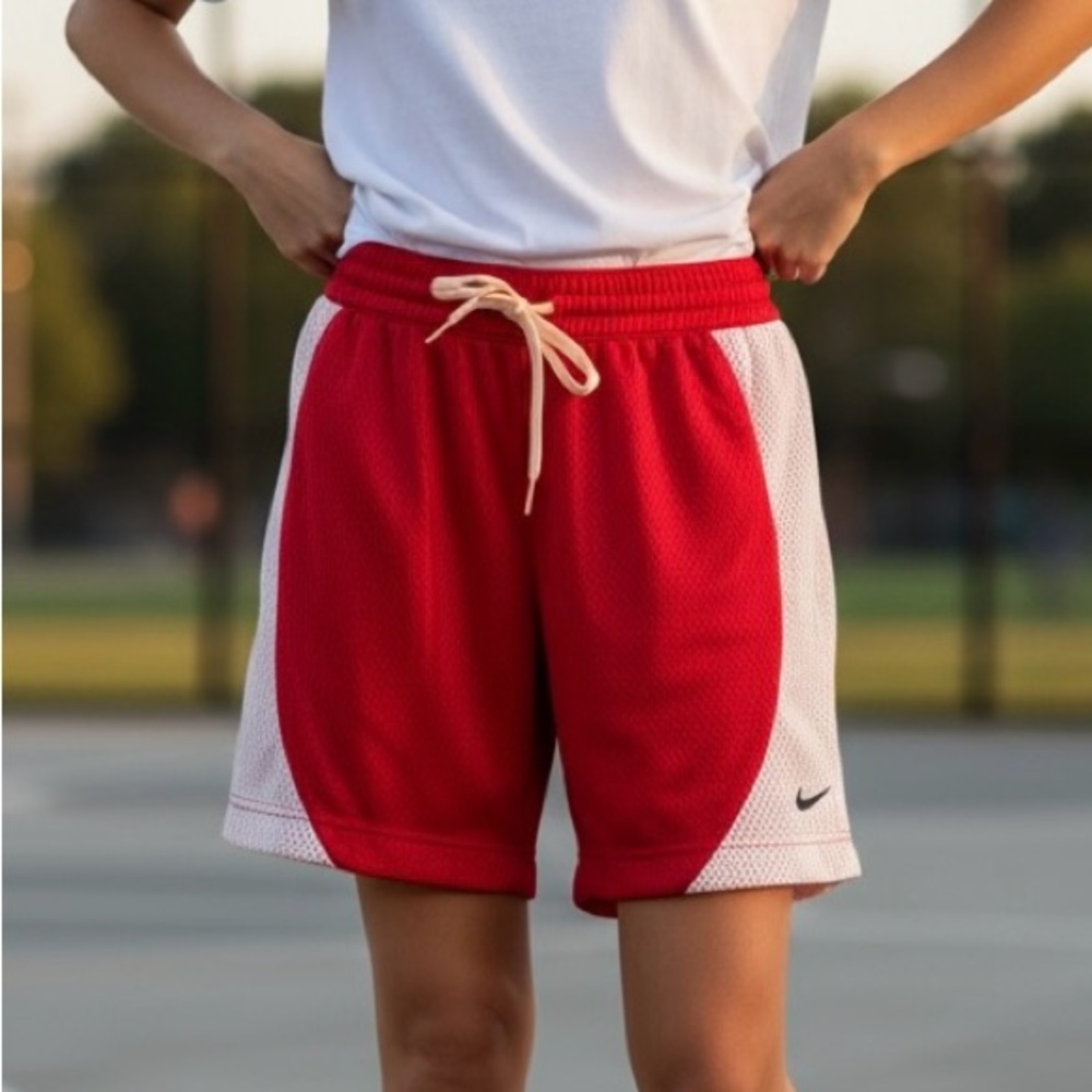 Nike Essential Women's Dri-FIT Mesh Basketball Shorts pink red peach size‎ small